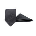 MIDNIGHT WAVES TIE AND POCKET SQUARE SET