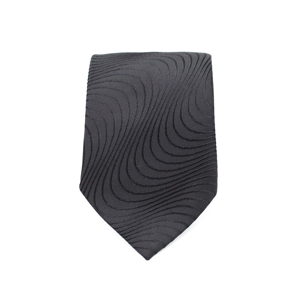 MIDNIGHT WAVES TIE AND POCKET SQUARE SET
