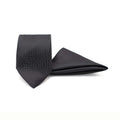BLACK LEGACY TIE AND POCKET SQUARE SET