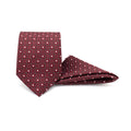 REGAL MAROON TIE AND POCKET SQUARE SET
