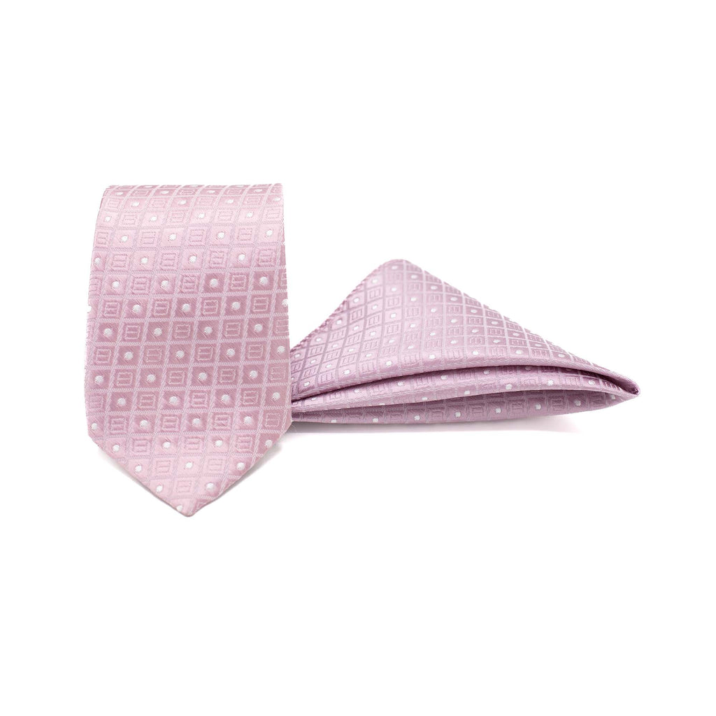 ROSÉ CHARM TIE AND POCKET SQUARE SET