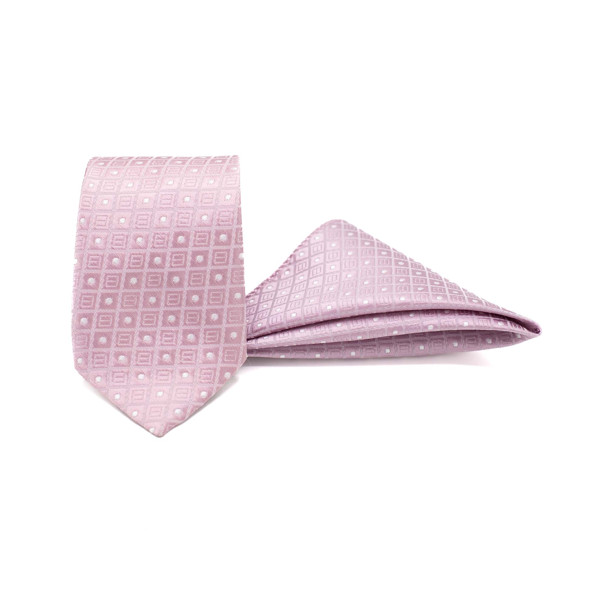 ROSÉ CHARM TIE AND POCKET SQUARE SET