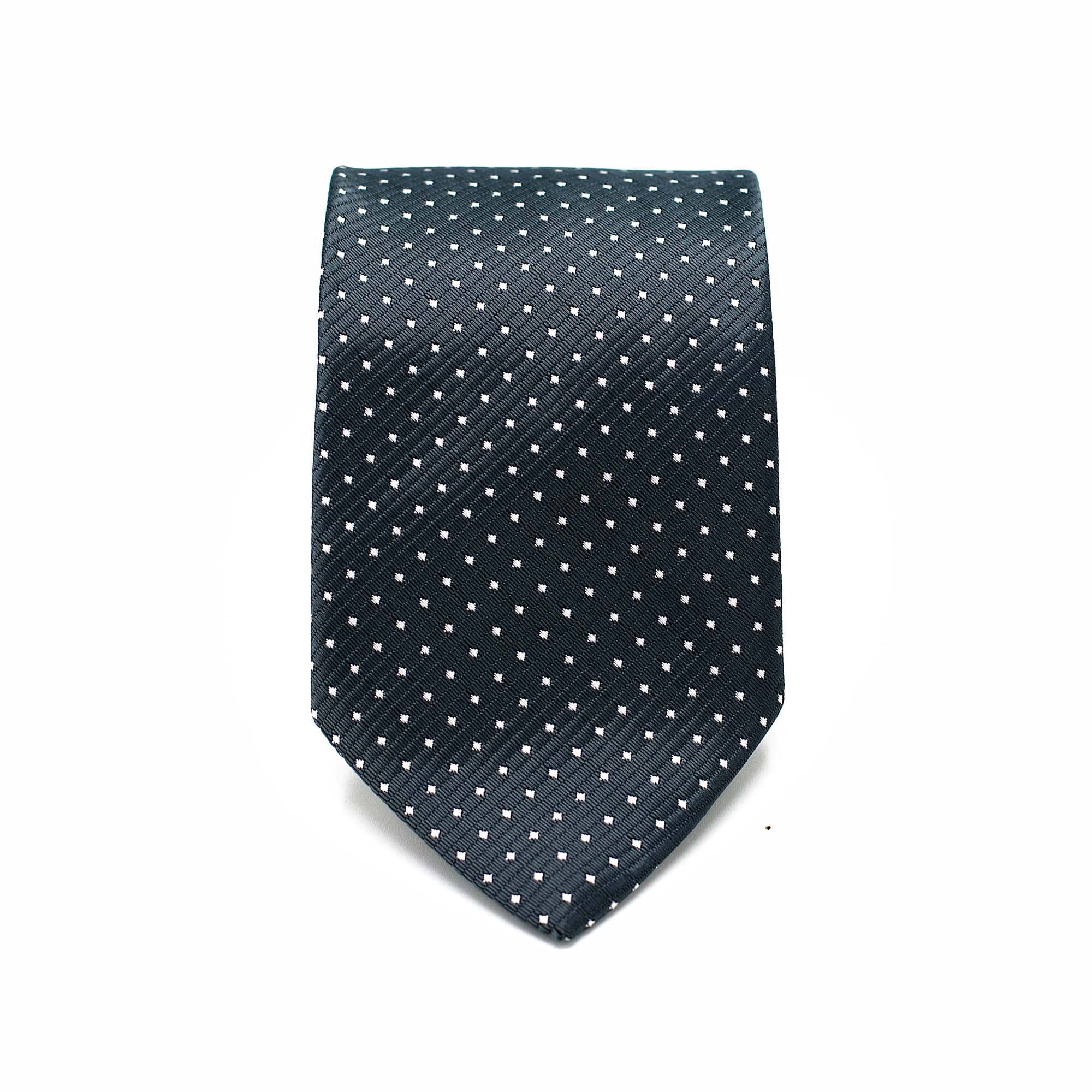POLKA NOIR TIE AND POCKET SQUARE SET