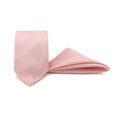 DUSTY PINK CLASSIC TIE AND POCKET SQUARE SET