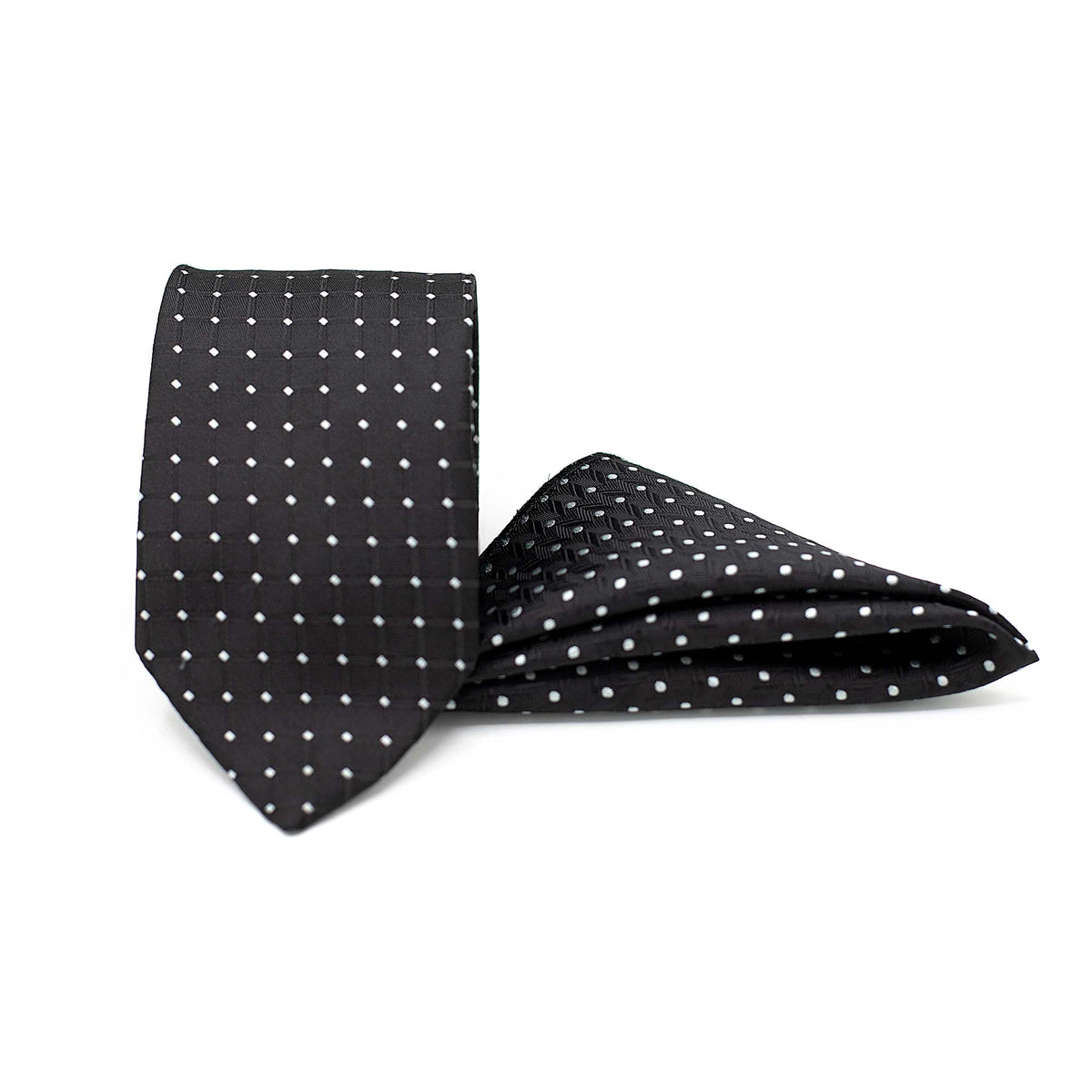 DAPPER DOTS TIE AND POCKET SQUARE SET