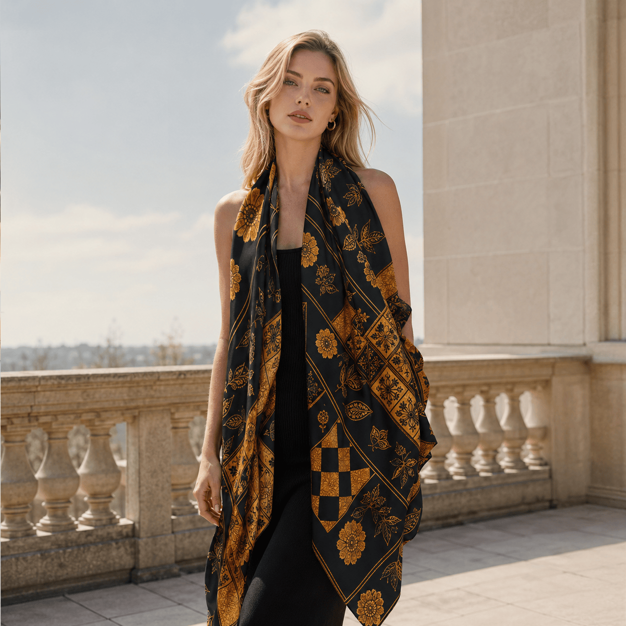 ROYAL HERITAGE SILK LONG LADIES SCARF