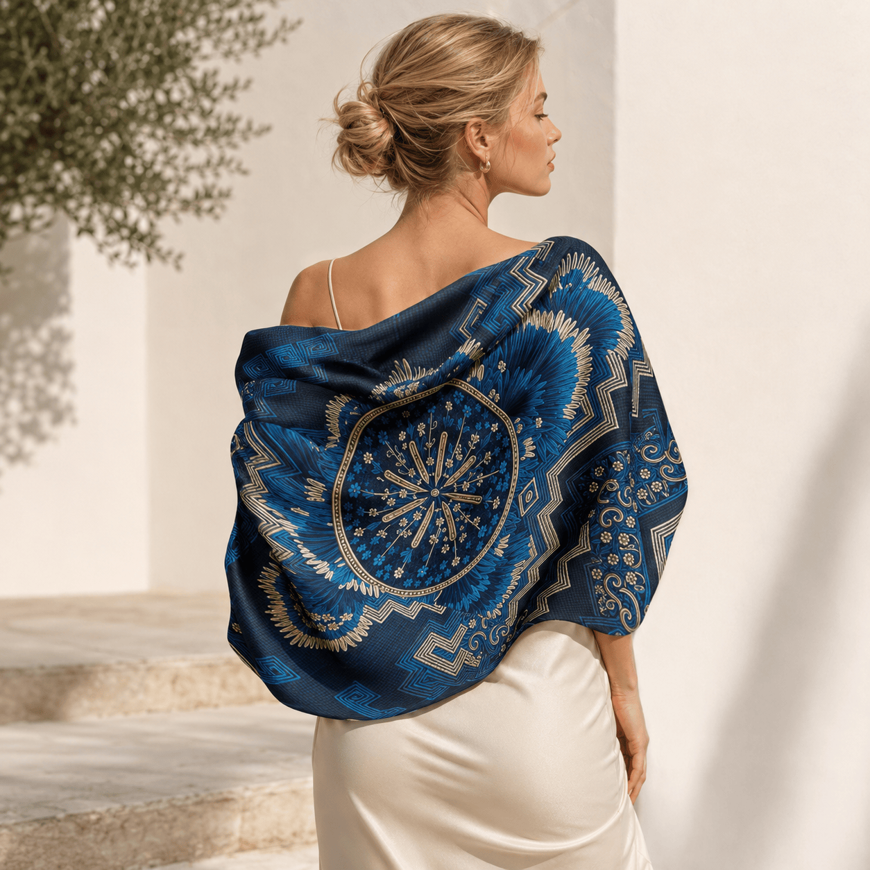 ALEX ART SILK LONG LADIES SCARF