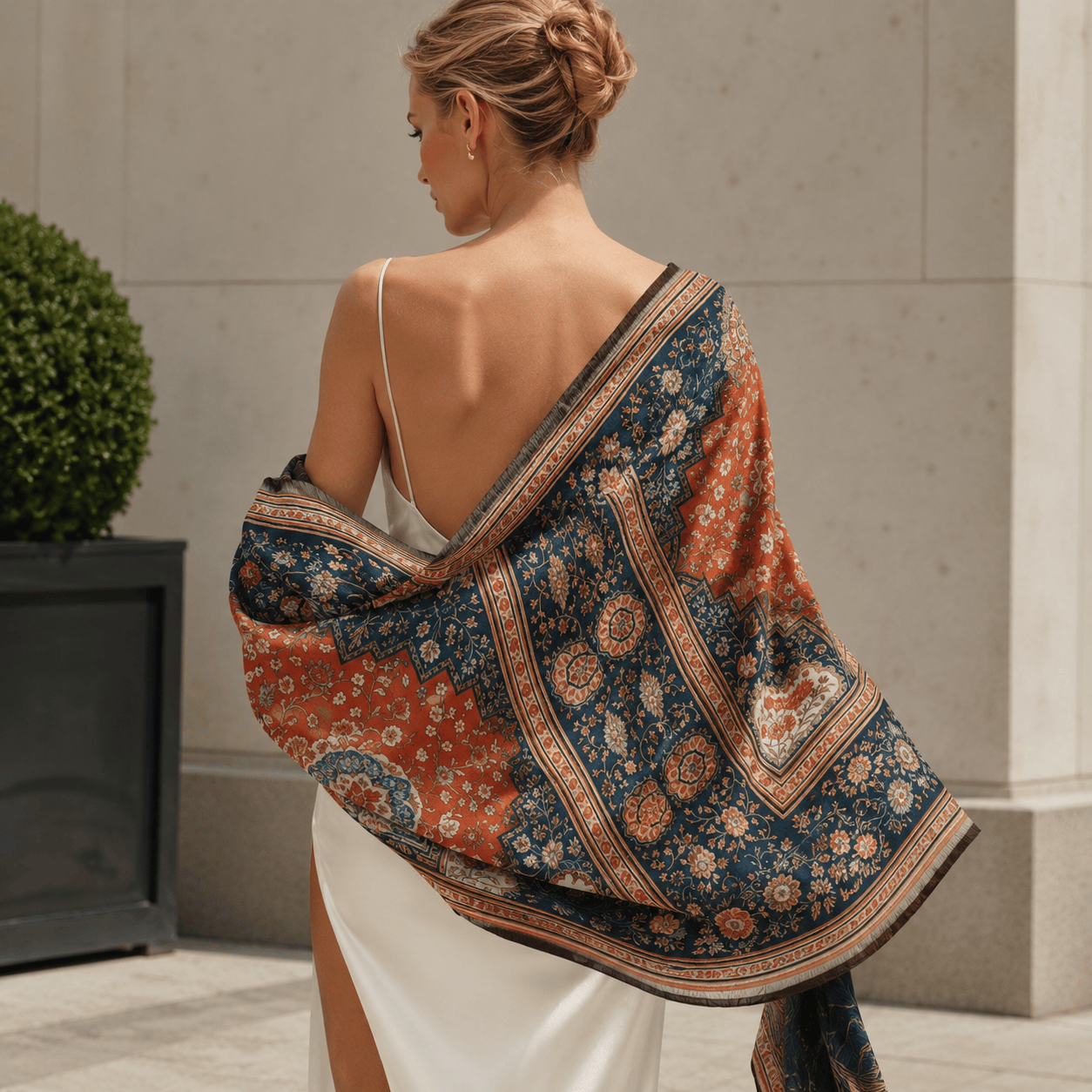 ROYAL PERSIAN SILK LONG LADIES SCARF