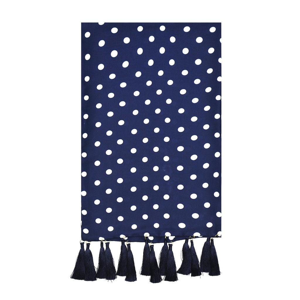 SMALL BLUE POLKA DOTS SCARF - PREMIUM COLLECTION