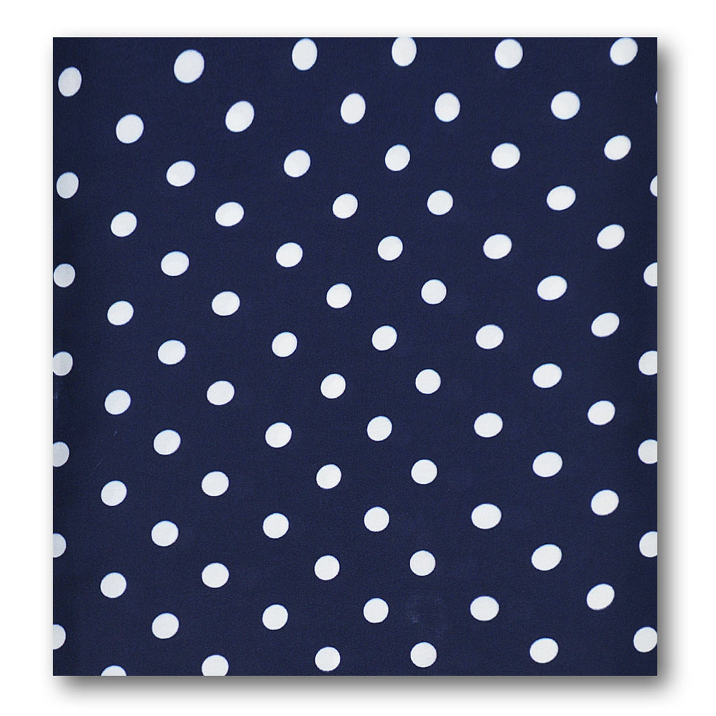 BLUE SMALL POLKA DOTS SILK ASCOT –  PREMIUM COLLECTION