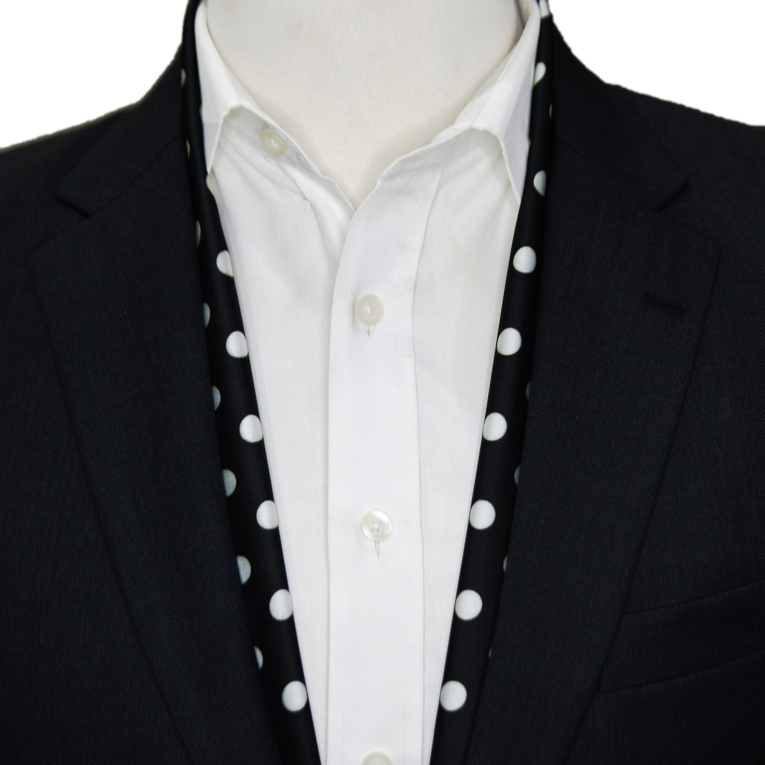 SMALL BLACK POLKA DOTS SCARF - PREMIUM COLLECTION