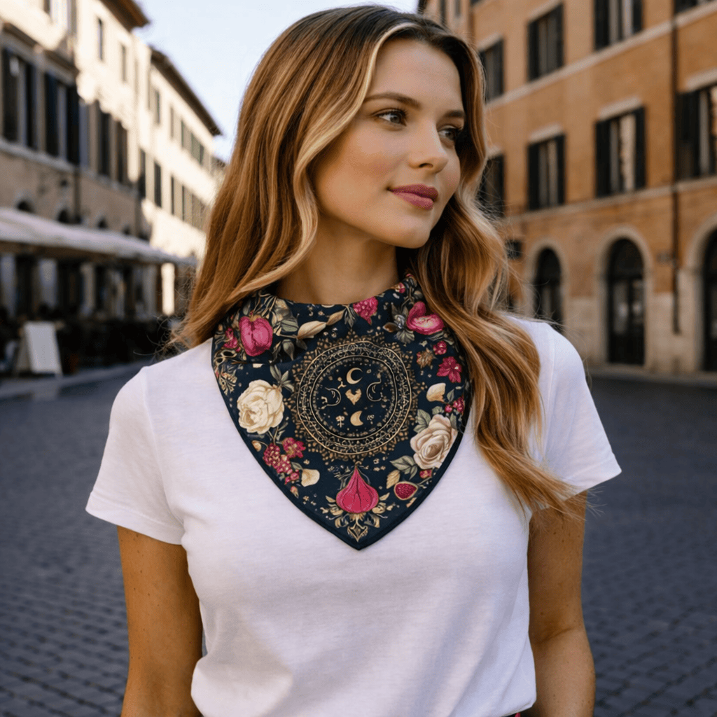 SPIRIT FLOWER SILK BANDANA