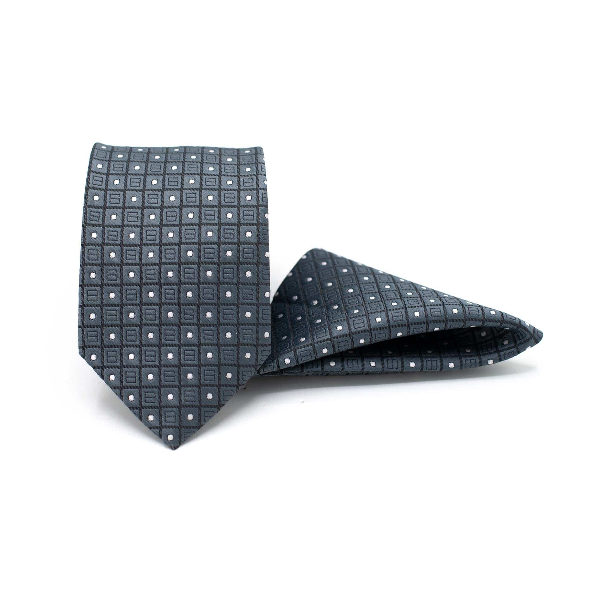 SOPHISTICATED SYMMETRY TIE AND POCKET SQUARE SET