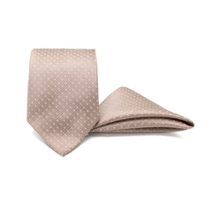 CHAMPAGNE ELEGANCE TIE AND POCKET SQUARE SET