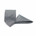 GEOMETRIC PATTERN TIE AND POCKET SQUARE SET
